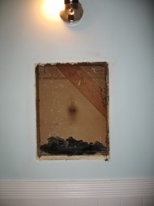 medicine cabinet hole