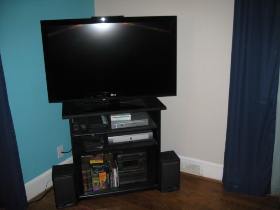 New television with attic antenna